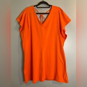 FREE ASSEMBLY NWT Women's V-Neck Dress with Flounce Sleeves SZ/XXXL